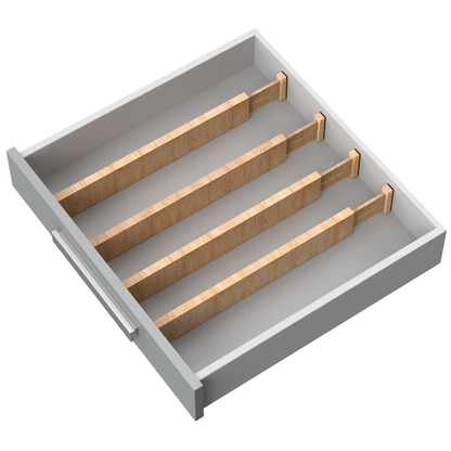 Bamboo Drawer Dividers — Adjustable Organiser Separators for Kitchen, Bedroom & Office