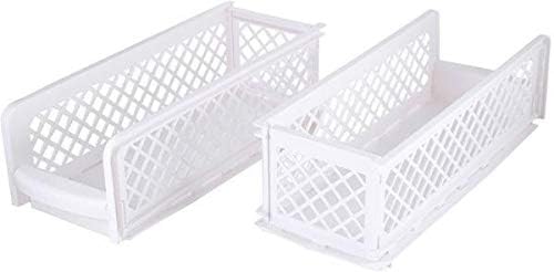 2 Tier Sliding Under Sink Organiser - Pull Out Kitchen Cupboard Basket Drawers - Plastic Space Saving Storage Rack for Bathroom & Laundry