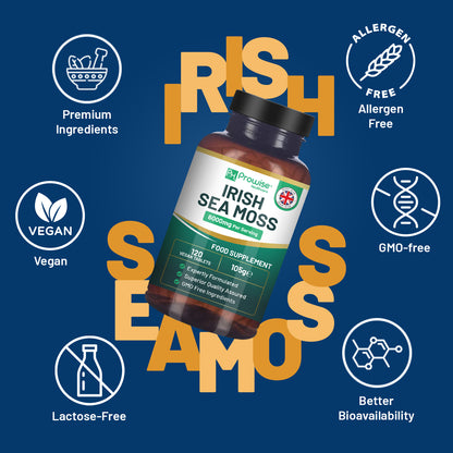 Irish Sea Moss Tablets 6000mg High Strength | 120 Vegan Tablets (UK Made)