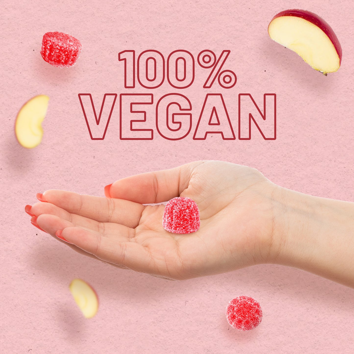 Apple Cider Vinegar Gummies with The Mother 1000mg (60) | Vegan