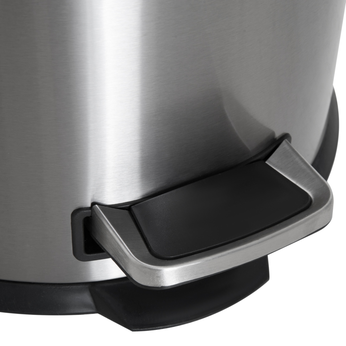 30L Stainless Steel Pedal Bin — Removable Inner Bucket, Black & Silver