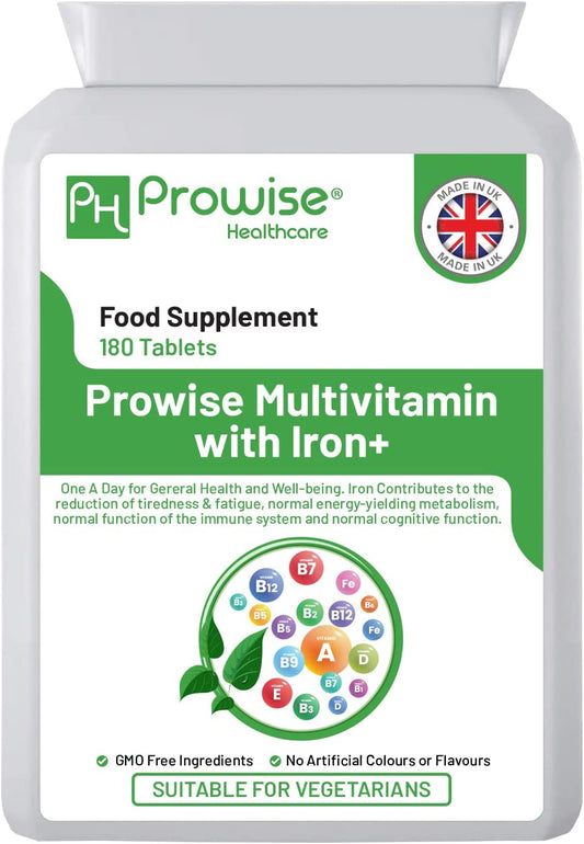 Prowise Healthcare Multivitamins & Iron+ 180 Tablets - Essential Daily Supplement