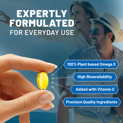 Prowise Vegan Omega-3 DHA Algae Oil, 60 Softgels with Vitamin E (400mg DHA) HTML