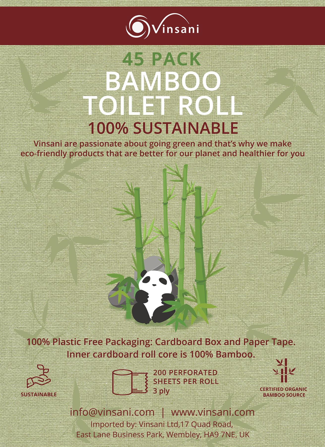 Bamboo Kitchen Roll Towels — 12-Pack, Eco-Friendly, Super Absorbent, 1200 Sheets