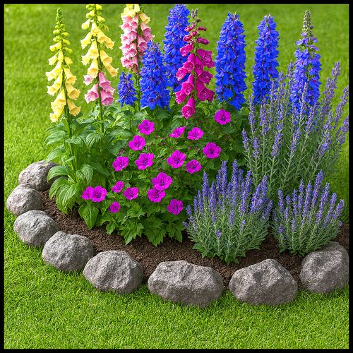14-Piece Stone Garden Edging Set for Rockery & Landscape Borders